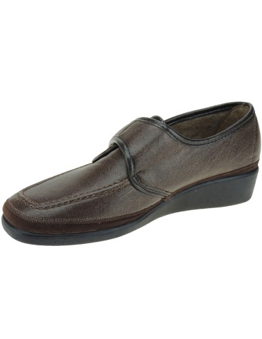 INDUSCAL. Zapatilla de Polipiel para Mujer con Forro de Invierno y uso Exterior. Piso Goma Antideslizante.