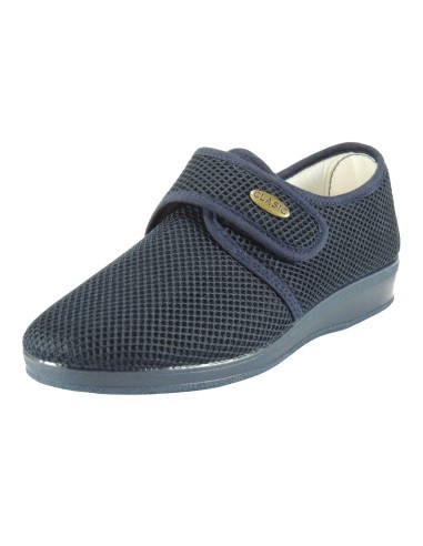 Calzados Romero. Zapatilla en Rejilla Calada de Nailon para Mujer Ajuste Autoadhesivo Cuña 3CM 0113.
