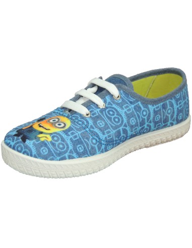MICHU: Zapatilla LLana Ajuste Cordones y Cerrada. Lona. Casual para Niña.  Primavera Verano.