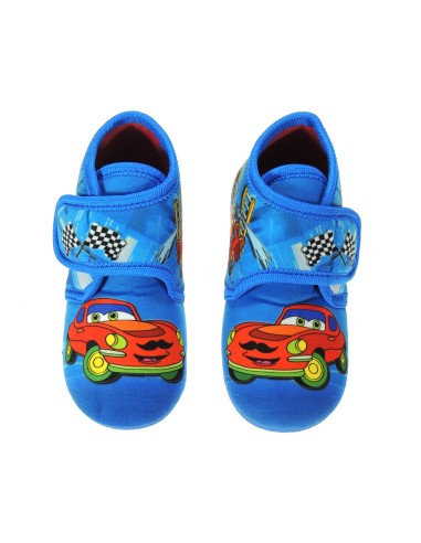 Calzados Romero. Zapatillas de Casa Abotinada para Niño Perfumadas Serigrafiada con Cars Piso Goma Fabricada en España