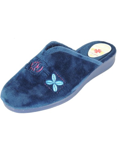 Calzados Romero. Chinela Descalza de Casa para Mujer Cuña de 3CM Piso Goma 0920.