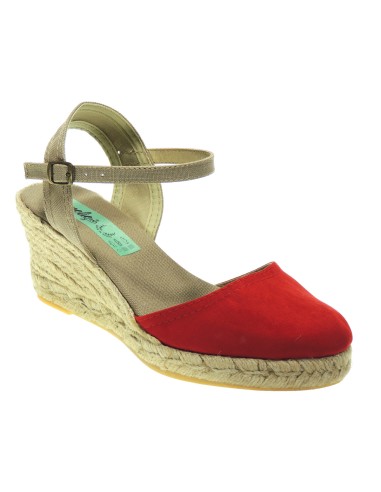 Calzados Romero. 0500 Alpargatas Valencianas para Mujer Marca AMELIE 435 Cuña de Esparto Cáñamo y Yute Fabricadas en España.