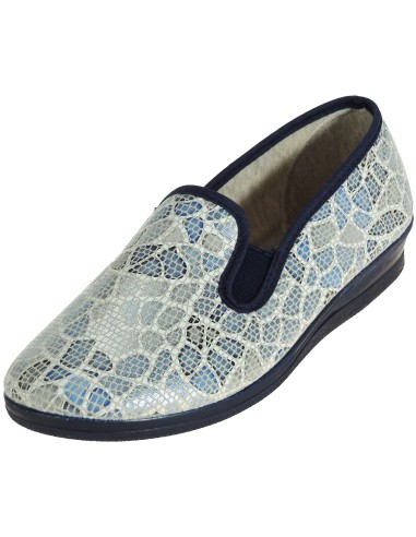 Calzados Romero. 0386 VULMAS Zapatilla Cerrada de Casa y Calle para Mujer Transpirable para Primavera y Verano Escamas metalizad