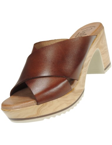 Calzados Romero. 0173 Valeria's Sandalia Plataforma Tacón 8 Cm Palas Cruzadas Piso Gel para Mujer