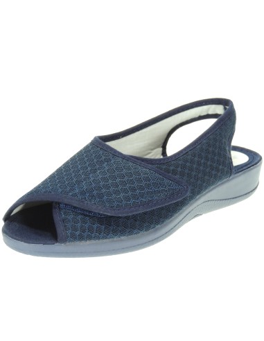 Calzados Romero. Zapatilla Rejilla Nailon Mujer Alpargata Malla Calada con Punta Abierta Ancho Ajustable NO Sirve para pies Muy 