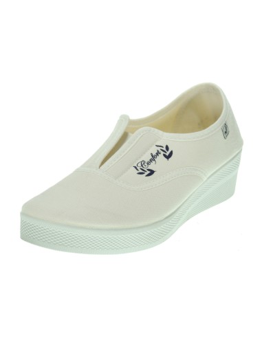 Calzados Romero Colección JAVER Zapatilla Deportiva Aerobic Lona Mujer Cuña 4Cm Ajuste Elástico Empeine 0938
