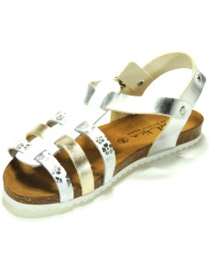 Calzados Romero 3011 MARI CHICA Sandalia LLana Metalizada...