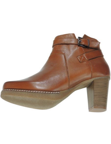 Botín Piel Cremallera Tacón 7.5 Cm . TUPIE 110 Cuero para Mujer