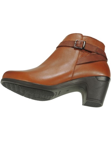 Botín Piel Tacón 6CM y Cremallera para Mujer TUPIE 861 Cuero para Mujer